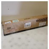 VASAGLE Blanket Ladder, Leaning Ladder Shelf, 5-Tier Towel Rack, 65 cm Wide, Steel Frame, for Blankets, Towels, Scarves, Industrial Style, Rustic Brown and Black LLS011B01