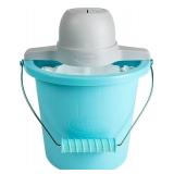 Nostalgia ICMP400BLUE 4-Quart Electric Ice Cream Maker with Easy Carry Handle
