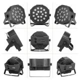 Lot of 2 DJ Lights, BSYUN RGB 18 LEDs Professional Sound Activated Stage Lights DMX-512 Controllable Uplighting for Wedding Party with Remote