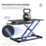 ATUMTEK Standing Desk Converter, 32 Inch Height Adjustable Sit to Stand Desk Riser, Home Office Dual Monitor and Laptop Tabletop Workstation with Wide Keyboard Tray, Black