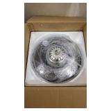 NUTCRUST Retractable Crystal Ceiling Fan, 3 Light Change LED Silent Fan Chandelier with Remote Control, Modern Invisible Ceiling Fan with Light 36W 42 Inch (Silver, Modern)