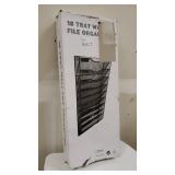 10 Sections Hanging Files Wall Mounted Metal Mesh Document File Organizer Magazine Holder Rack Organize Racks Multipurpose Use To Display Files, Magazine, Newspapers *Actual Item is Black, Stock Photo