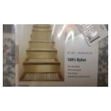 Modern Geometric Non-Slip Stair Treads (Set of 13) 8.6" x 26" Gray