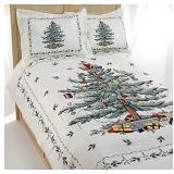 Avanti Linens Spode Christmas Tree Collection Comforter Set (3 pc), King, Ivory