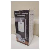 Industrial Touch Control Table Lamps with USB Port 3-Way Dimmable Bedside Wireless Charging Lamp for Bedroom Office Amber LED Bulb Included(Nickel)