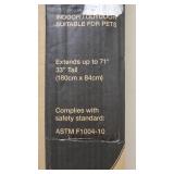 Perma Child Safety Indoor/Outdoor Retractable Baby Gate 33" Tall, Extends to 71" Wide, Gray