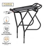 Ibera bike rack bicycle touring carrier with fender board, frame-mounted for heavier top & side loads, height adjustable for 26"-29" frames