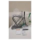 Ibera bike rack bicycle touring carrier with fender board, frame-mounted for heavier top & side loads, height adjustable for 26"-29" frames