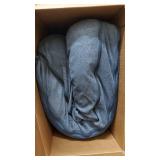 FurHaven Pet Dog Bed Orthopedic Faux Fleece & Chenille Sofa-Style Couch Pet Bed for Dogs & Cats, Orion Blue, Medium