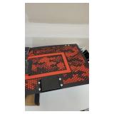 AND1 Mini Basketball Hoop: 18x12 Pre-Assembled Portable Over The Door with Flex Rim, Includes Two Deflated 5 Mini Basketball with Pump, for Indoor, Red/Black