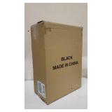 Newfinder Led Shelf Floor Lamp, Modern Standing Lamp with 3 Wood Display Organizer Storage Shelves for Bedroom Living Room 63"Tall Square (Black)