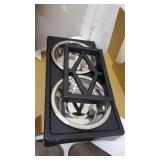 Pet Zone Designer Diner Adjustable Elevated Dog Bowls - Adjusts to 3 Heights, 2.75", 8", & 12