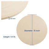 KEESHA Pizza Stone Grilling Stone 15 Round Ceramic Baking Stone, Durable and Safe, Thermal hock Resistant Perfect Ceramic Baking Tools for BBQ
