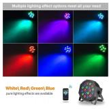 DJ Lights, BSYUN RGB 18 LEDs Professional Sound Activated Stage Lights DMX-512 Controllable Uplighting for Wedding Party with Remote (6P)