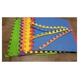 Lot of 6 Colorful Foam Mats, 24.5"×24.5"
