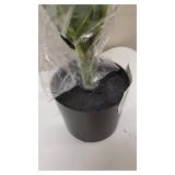 22" Artificial Mini Fiddle Leaf Fig Tree, Faux Tree Used for Home Office Decoration