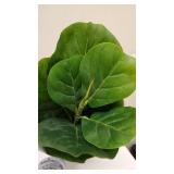 22" Artificial Mini Fiddle Leaf Fig Tree, Faux Tree Used for Home Office Decoration