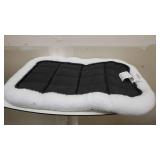 Amazon Basics Faux-Sherpa Padded Bolster Pet Bed