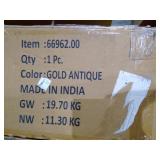 Odelette Modern Round Hammered Aluminum Coffee Table Gold Antique Retail: $862.99