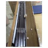 SPIRICH 96-inch Extra Wide 30-inches Tall Dog gate with Door Walk Through(Espresso) - Retail $111.62