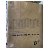 SPIRICH 96-inch Extra Wide 30-inches Tall Dog gate with Door Walk Through(Espresso) - Retail $111.62