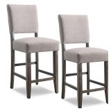 Heather Grey Upholstered Counter Height Stool (Set of 2) Retail:$183.99