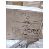 52" 5-Blade LED Maxwell Mission Stained Glass Lighted Ceiling Fan - River of Goods -Retail $219.99