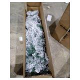 Artificial Snow Flocked Christmas Tree Unlit CM22872 6ft Retail: $109.99