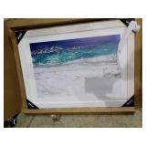 Funky Water Premium Framed Print Ready to Hang 23x32 Retail: $91.99