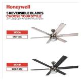 Honeywell Kaliza 56-Inch Gun Metal Indoor LED Ceiling Fan with Remote -Retail $186.99