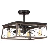Briarwood Collection - 3-Blade AC Motor Farmhouse Ceiling Fan - 22-Inch Antique Bronze - Retail:$379.00