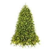 Pre-Lit Christmas Tree Premium Hinged Artificial Fir Tree - 7.5 Foot - Retail:$209.99