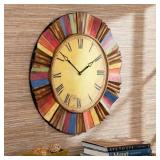 Southern Enterprises Multicolor Wall Clock - Retail:$129.99
