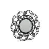 Household Essentials - Scallop Resin Round Decorative Black Framed Mirror - Retail: $39.04
