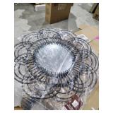 Household Essentials - Scallop Resin Round Decorative Black Framed Mirror - Retail: $39.04