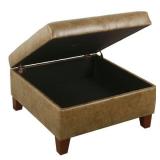 Copper Grove - Mdina Faux Leather Storage Ottoman- Large - Retail:$153.49