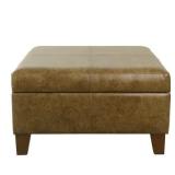 Copper Grove - Mdina Faux Leather Storage Ottoman- Large - Retail:$153.49