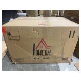 HomCom - Faux Leather Adjustable Manual Swivel Base Recliner Chair with Footrest - Retail:$431.99