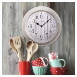 La Crosse Clock 404-3036BW 14in Barn Wood Wall Clock