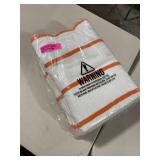 Arkwright 100% Cotton White Beach Towels with Horizontal Stripes (4 Pack) - 30 x 60 in.