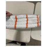 Arkwright 100% Cotton White Beach Towels with Horizontal Stripes (4 Pack) - 30 x 60 in.