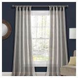 Burlap 45in x 84in Knotted Tab Top Curtain Set