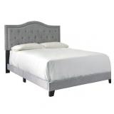 Signature Design by Ashley Jerary Light Gray Queen Upholstered Bed