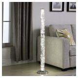 49in LED Minari Clear Column Floor Lamp, 12V-360Pcs Exposed Rope