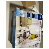 Medline Steel Rollator Walker, Folding Rolling Walker, 6in Wheels, 350lb Weight Capacity, Burgundy Red Frame