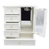 Glass Front Door White Wood Jewelry Box Retail:$119.99