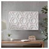 Carson Carrington Voru White Wooden Wall Art Retail:$83.99
