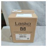 Lasko 754201 Small Portable 1500W Electric Ceramic Space Heater with Tip-Over Safety Switch, Overheat Protection, Thermostat and Extra Long 8-ft Cord for Indoor Ho, 9.2 x 7 x 6 inches, Dar