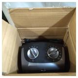 Lasko 754201 Small Portable 1500W Electric Ceramic Space Heater with Tip-Over Safety Switch, Overheat Protection, Thermostat and Extra Long 8-ft Cord for Indoor Ho, 9.2 x 7 x 6 inches, Dar