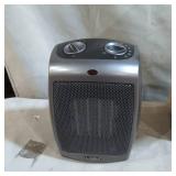 Lasko 754201 Small Portable 1500W Electric Ceramic Space Heater with Tip-Over Safety Switch, Overheat Protection, Thermostat and Extra Long 8-ft Cord for Indoor Ho, 9.2 x 7 x 6 inches, Dar